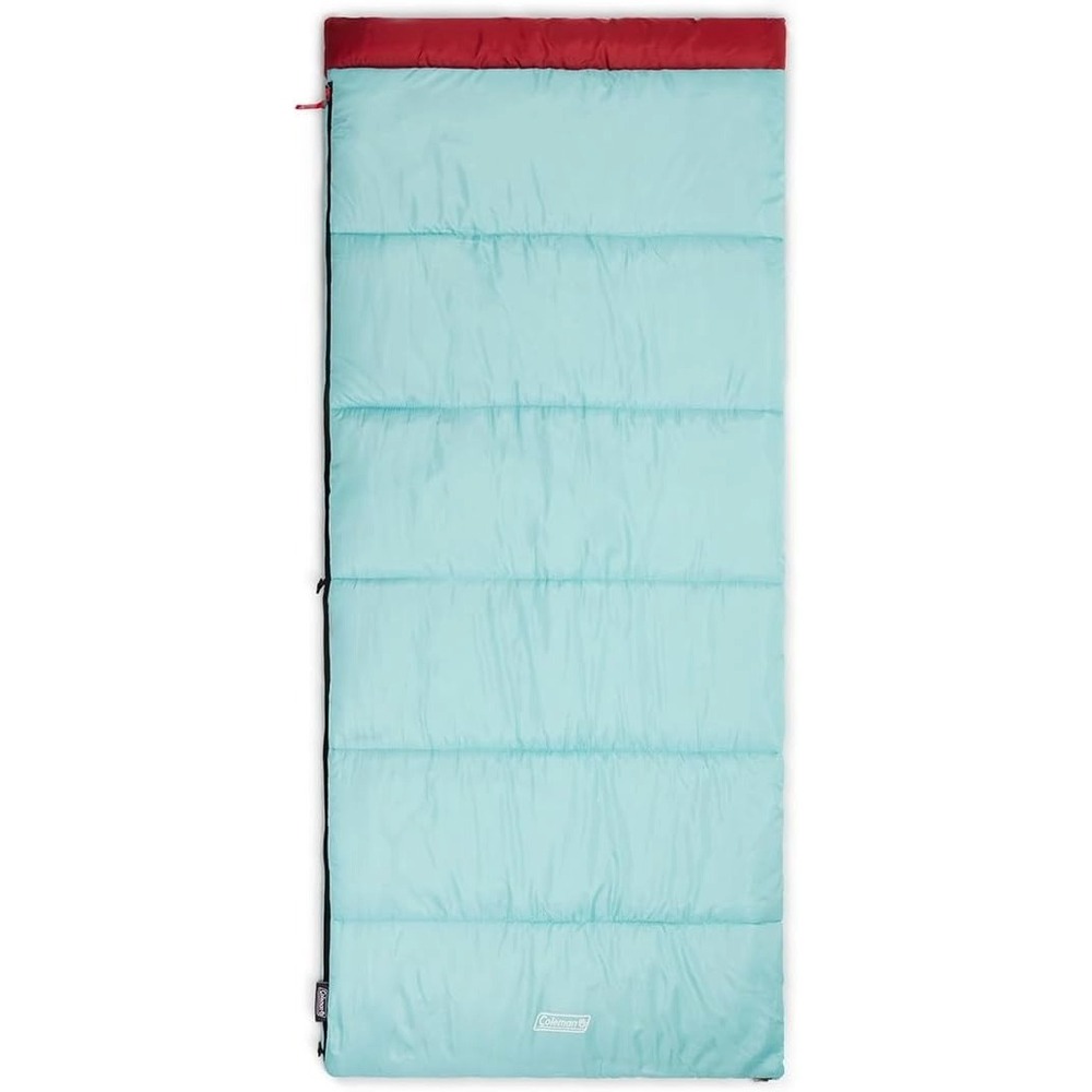 Coleman Flatlands Ecotherm Sleeping Bag 50F Warm Weather Mint Teal New